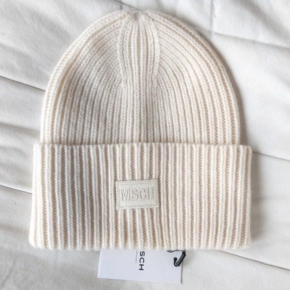 NWT MSCH Moss Copenhagen Wool Blended Kara Badge Beanie / Winter Hats - Picture 5 of 9